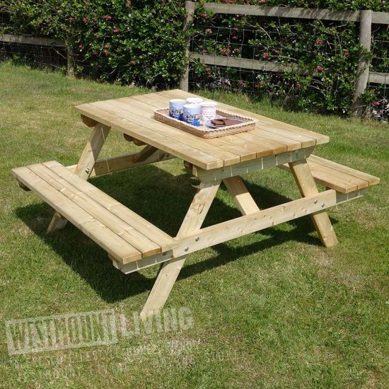 6FT Picnic Pub Garden Table Bench Pressure Treated